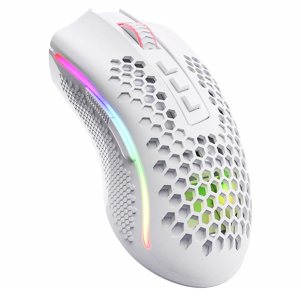 Mouse Gamer Redragon M808W-KS Storm Pro Wireless / RGB - Branco