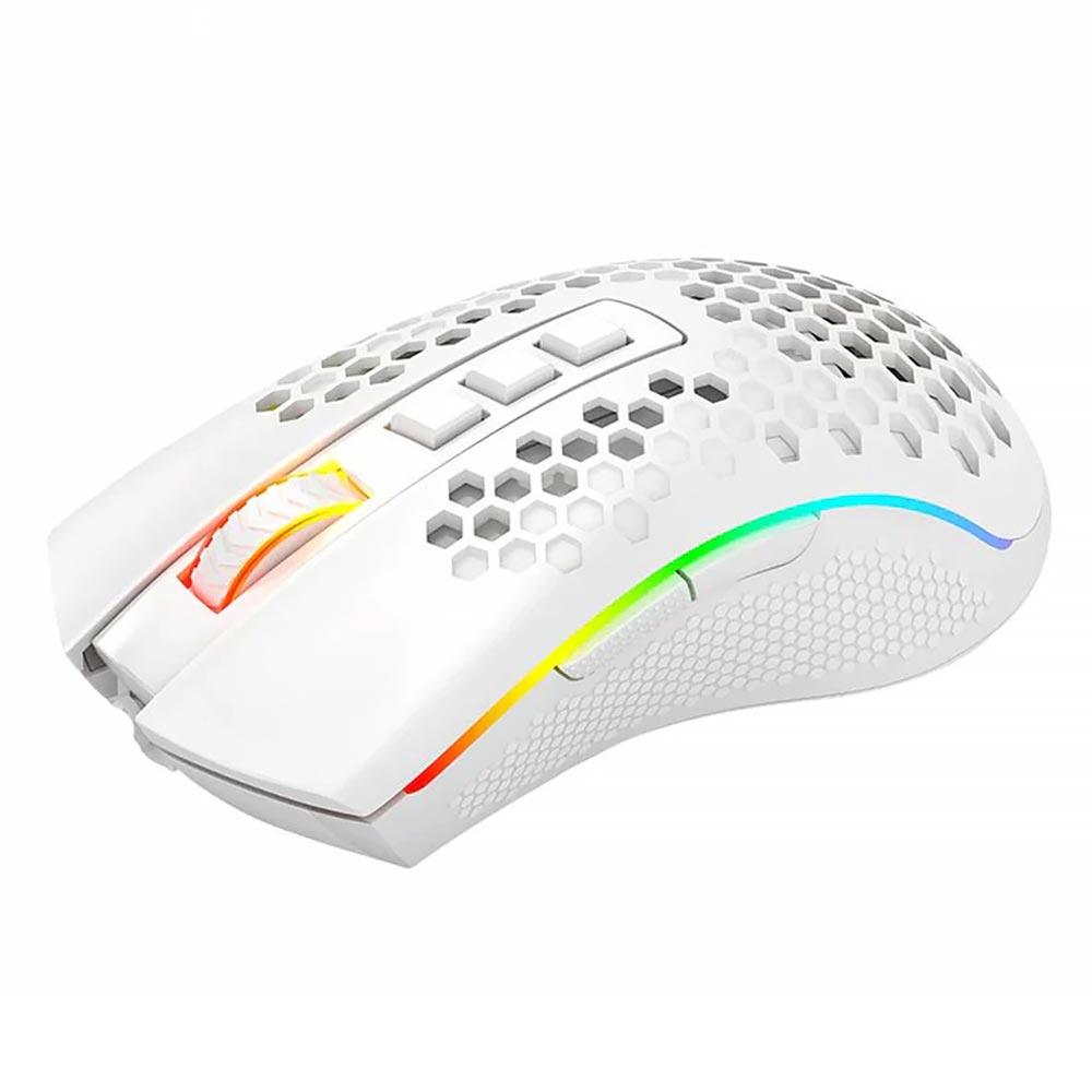 Mouse Gamer Redragon M808W-KS Storm Pro Wireless / RGB - Branco