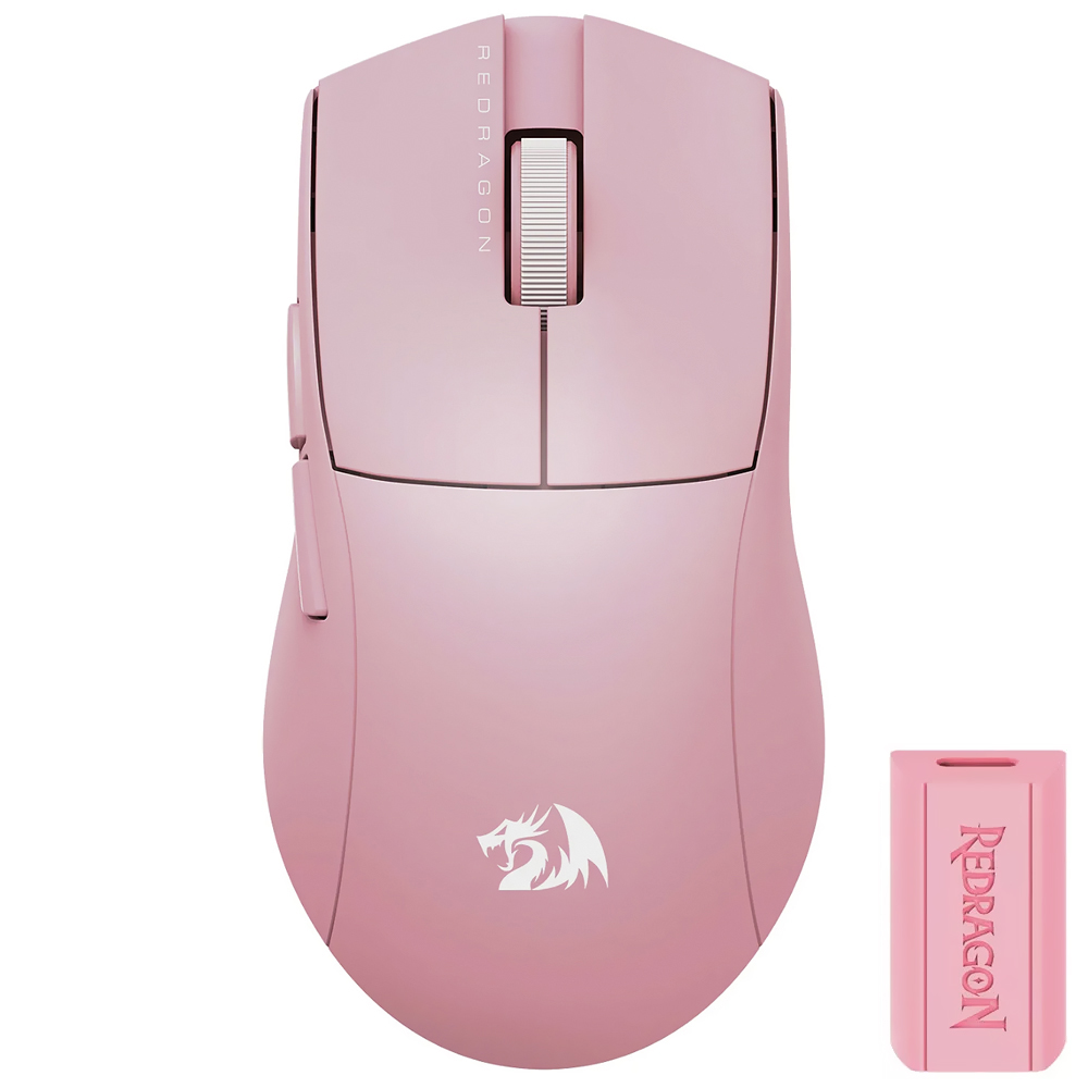 Mouse Gamer Redragon M916P-PRO-4K K1NG 4K Pro Wireless - Rosa