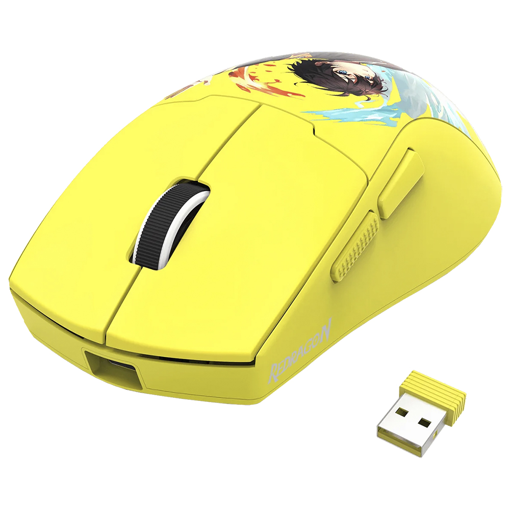 Mouse Gamer Redragon M918AKB-PRO K1NG Max Wireless - Amarelo