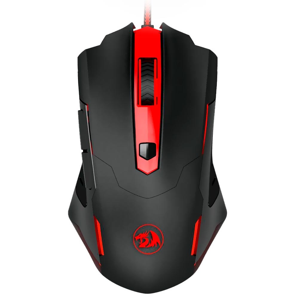 Mouse Gamer Redragon Pegasus M705 USB / LED - Preto / Vermelho