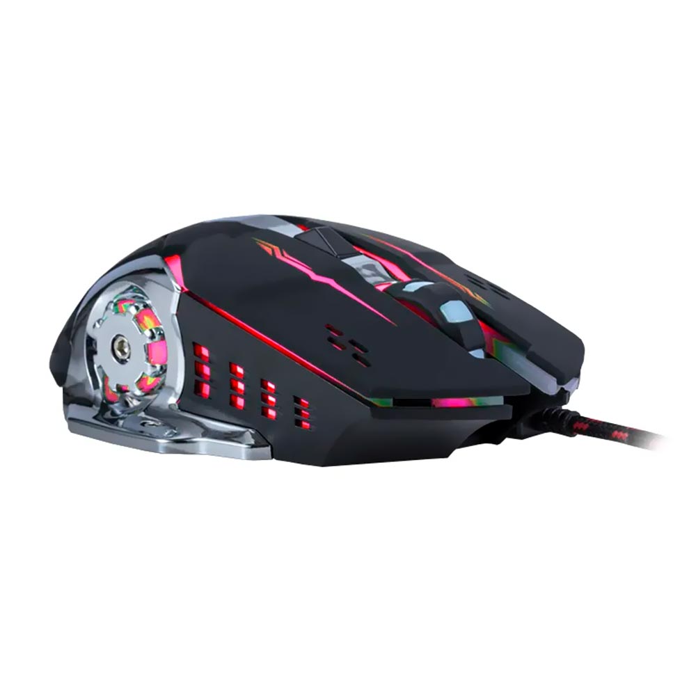 Mouse Gamer Satellite A-GM04 USB / RGB - Preto / Prata