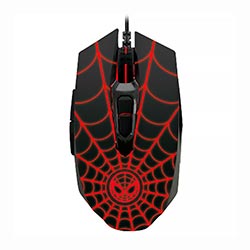 Mouse Gamer Xtech XTM-M520SM Marvel Spiderman USB / LED - Preto / Prata