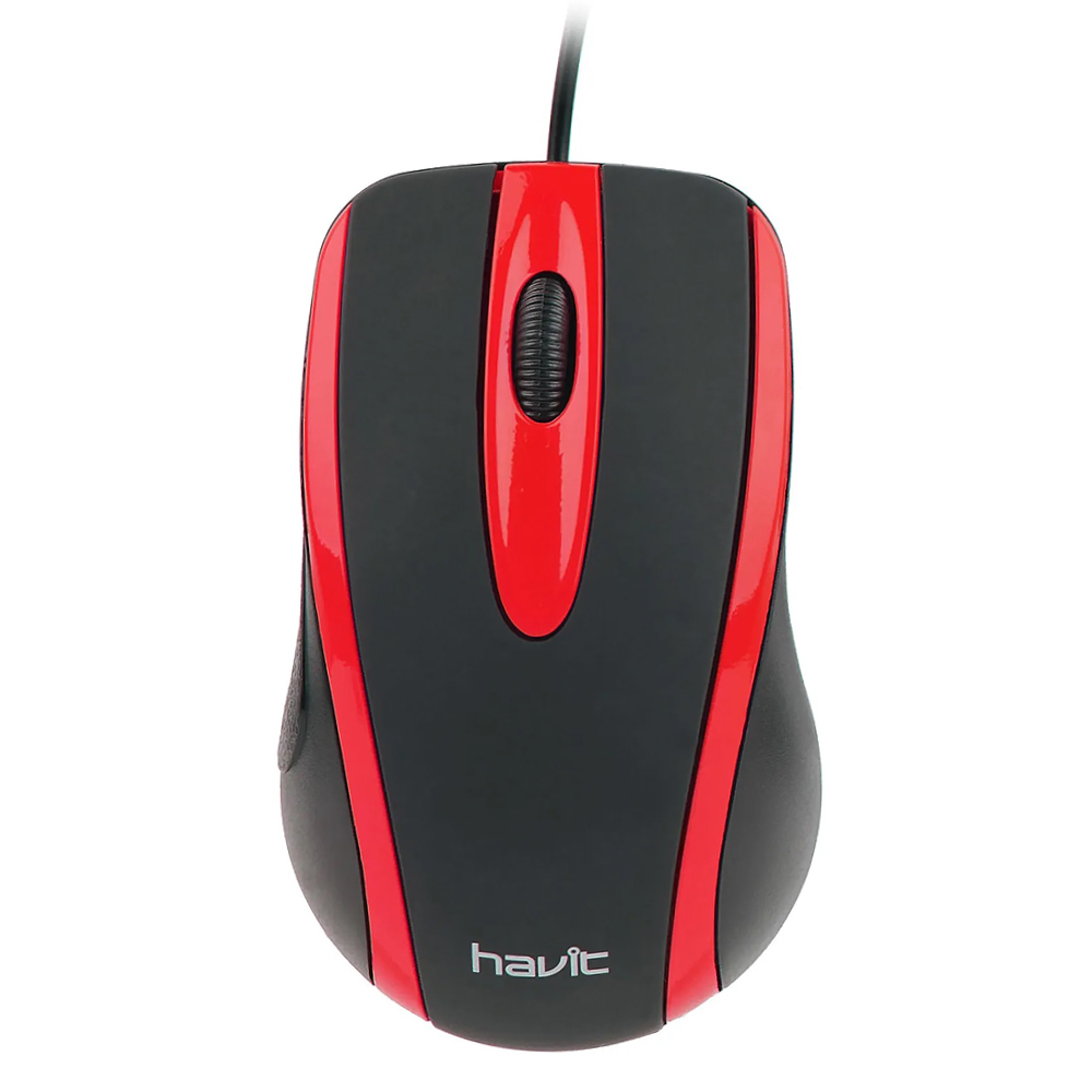 Mouse Havit HV-MS753 USB - Preto / Vermelho