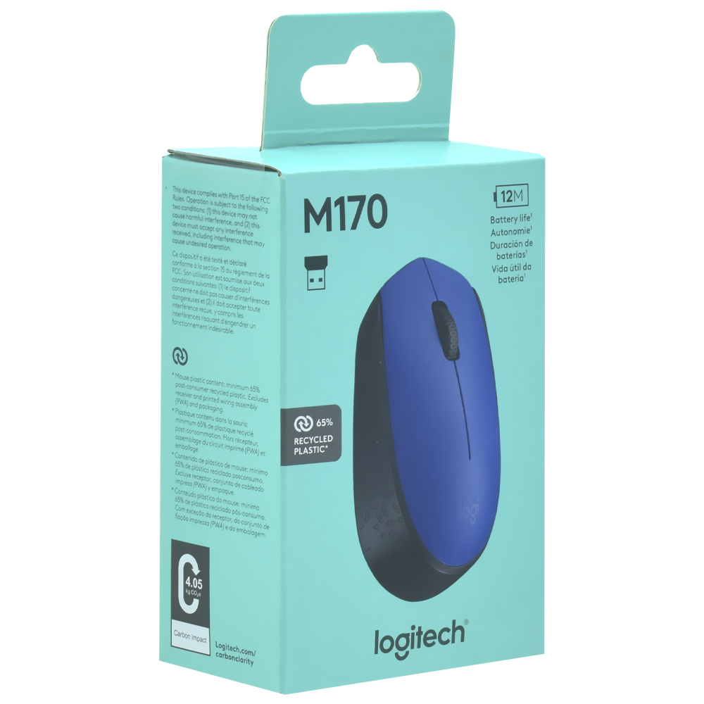 Mouse Logitech M170 Wireless - Azul (910-004800)