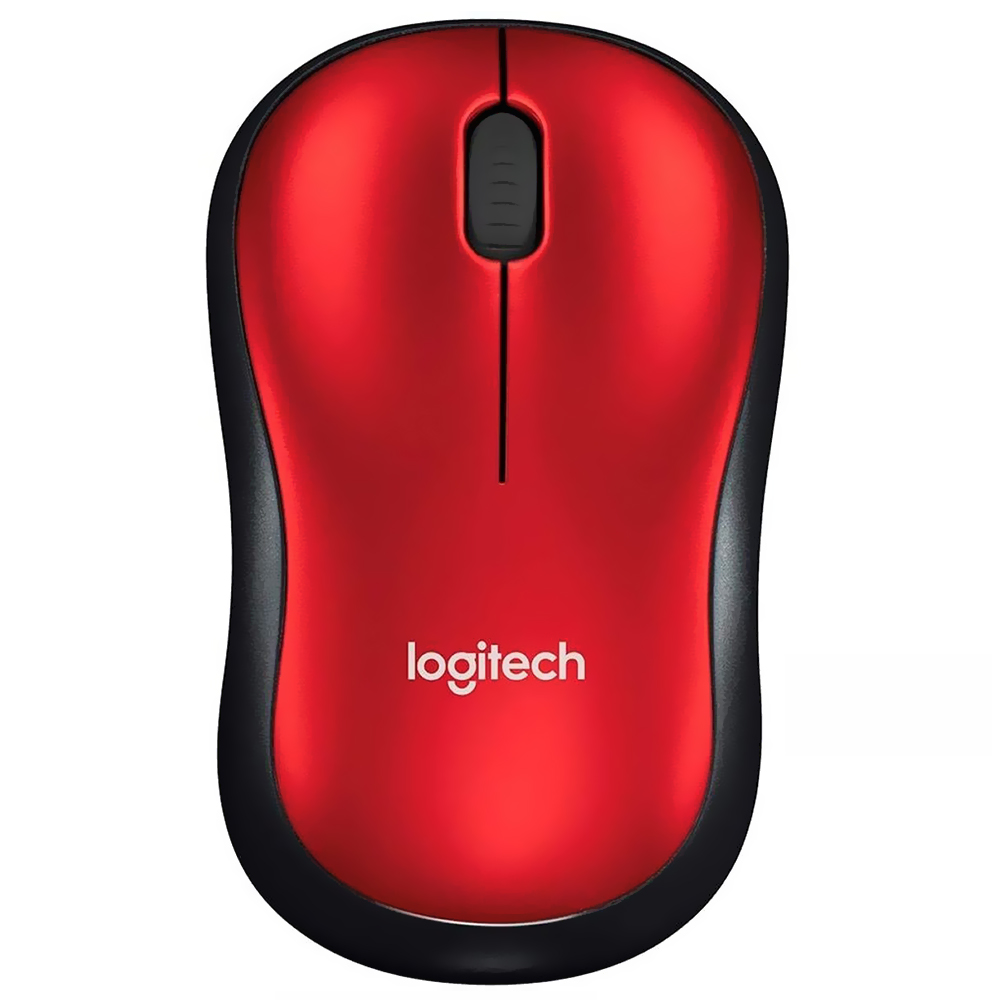 Mouse Logitech M185 Wireless - Vermelho (910-003635)