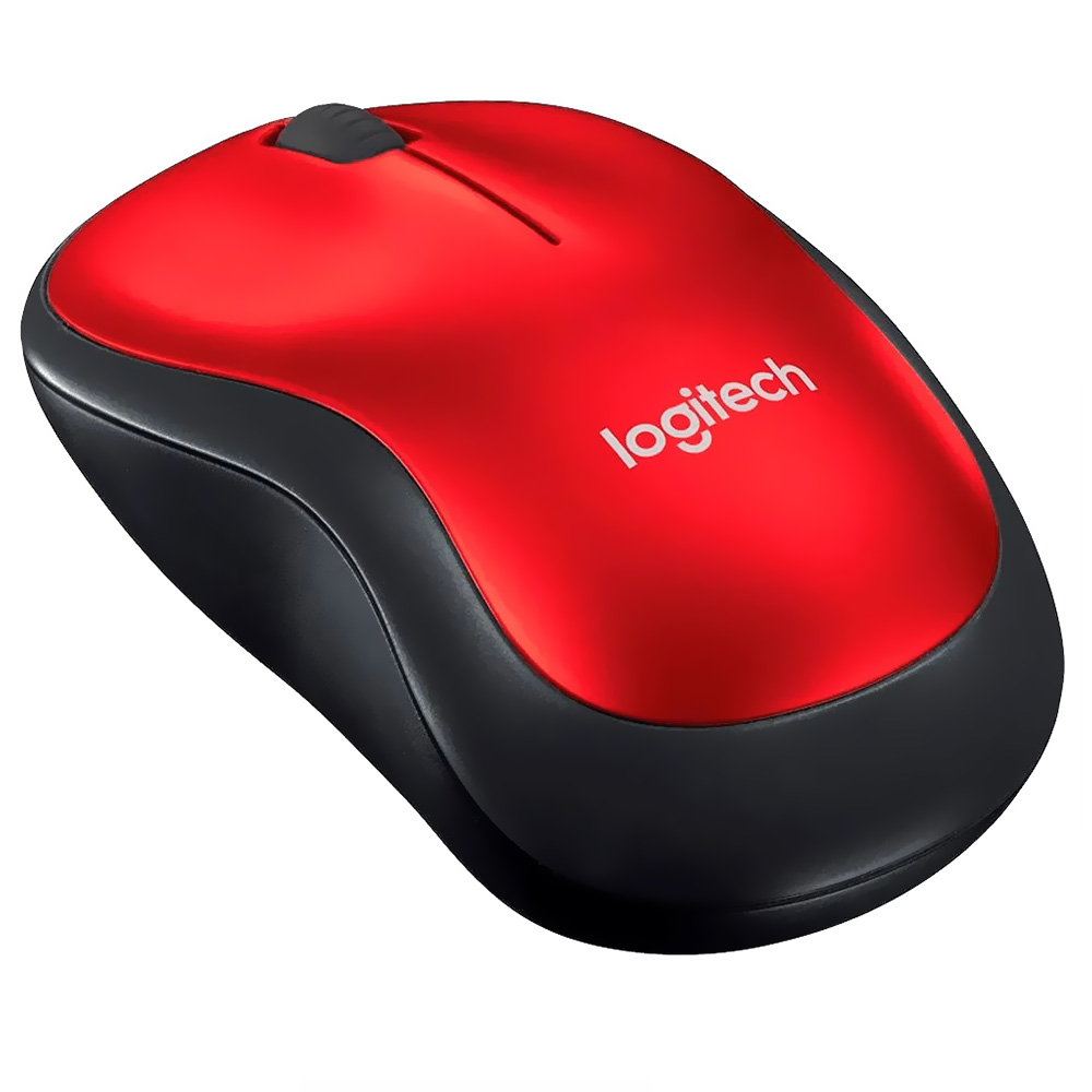 Mouse Logitech M185 Wireless - Vermelho (910-003635)