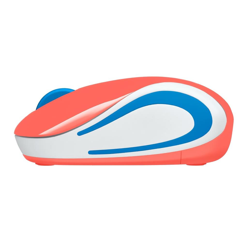 Mouse Logitech M187 Wireless - Coral / Branco (910-005362)