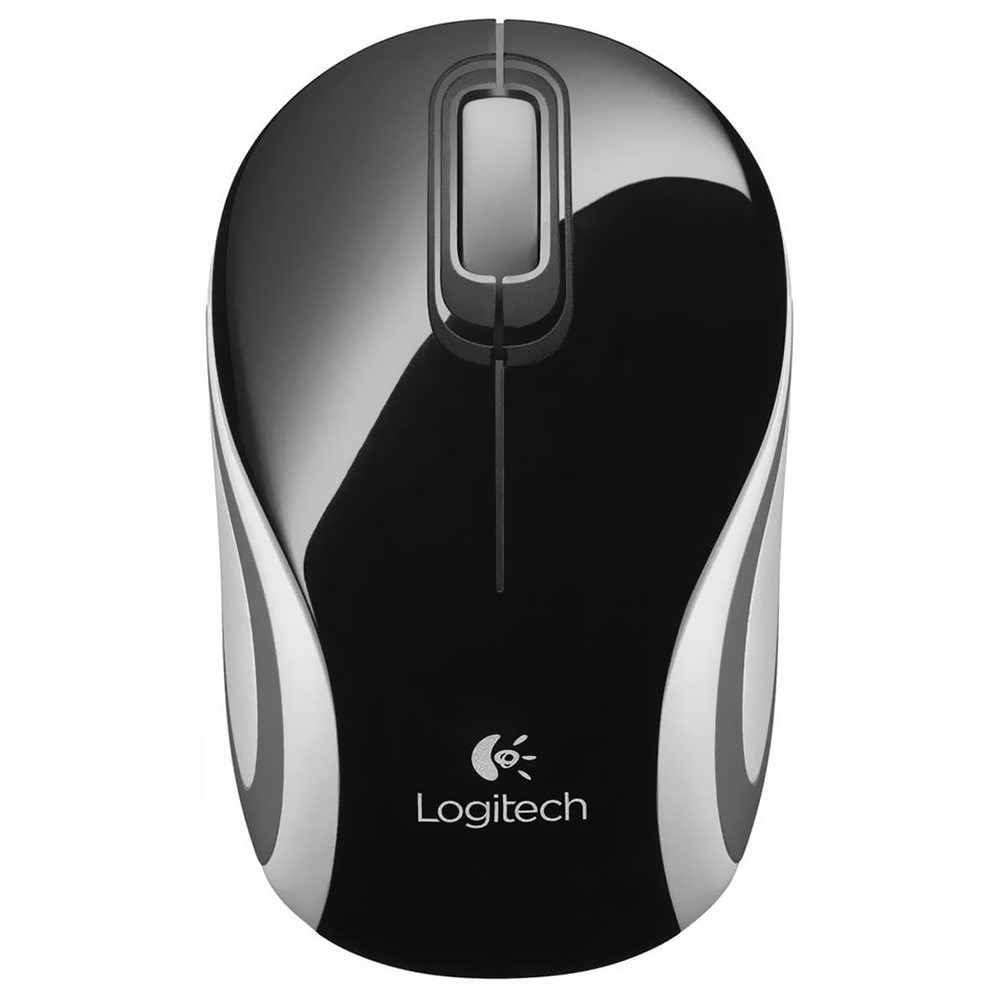 Mouse Logitech M187 Wireless - Preto / Branco (910-005459)