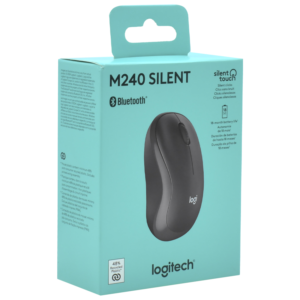 Mouse Logitech M240 Silent Bluetooth - Graphite (910-007113)