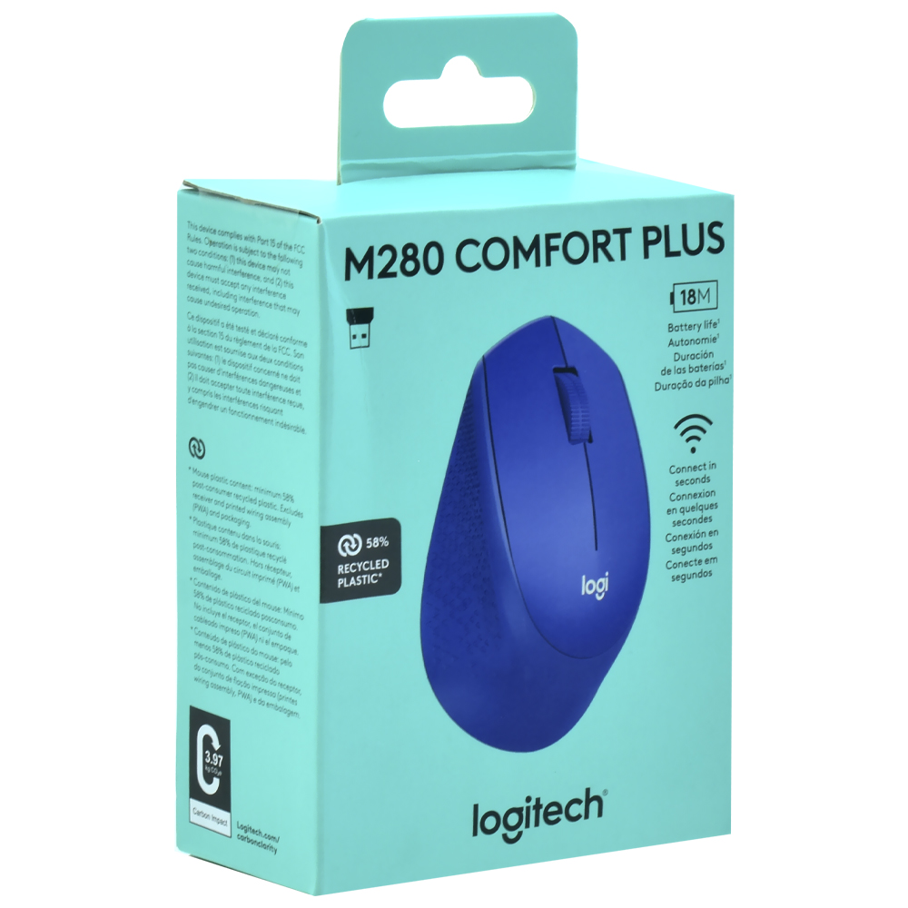 Mouse Logitech M280  Wireless - Azul (910-004361)