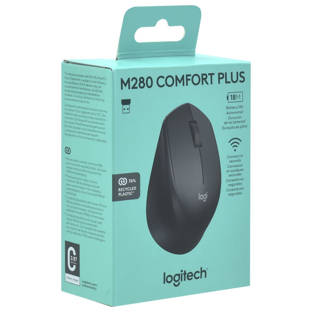 Mouse Logitech M280 Wireless - Preto (910-004284)