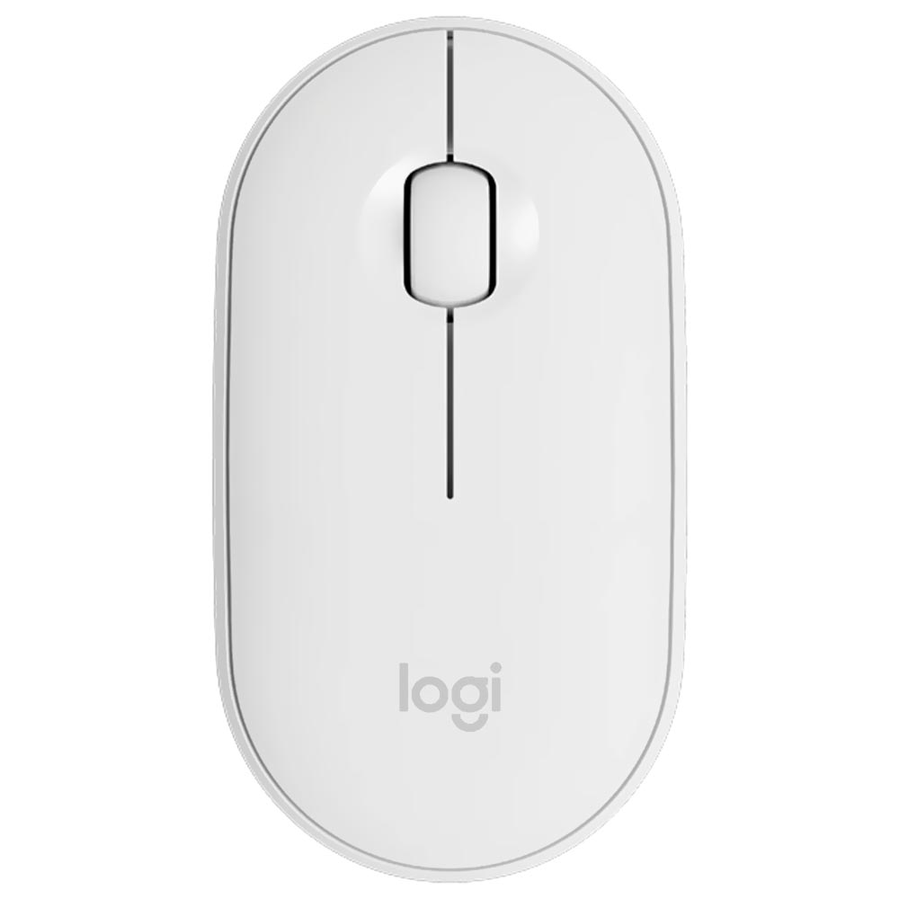 Mouse Logitech M350 Pebble Wireless - Branco (910-005770)