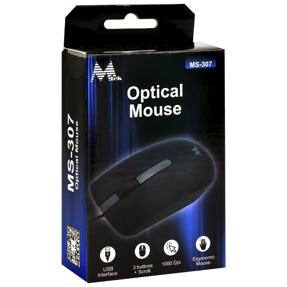 Mouse Mtek MS-307 USB - Preto / Cinza