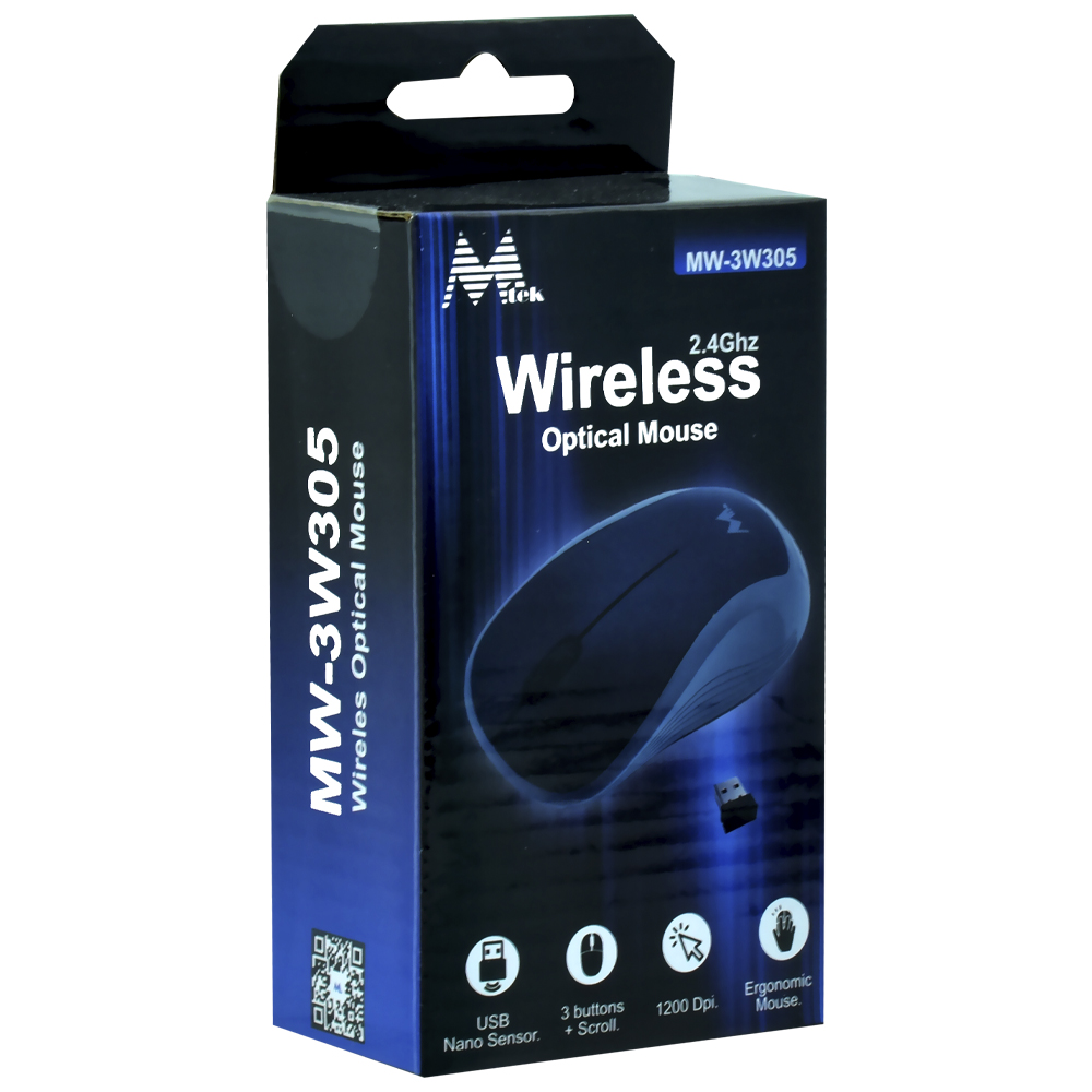 Mouse Mtek MW-3W305 Wireless - Preto / Cinza