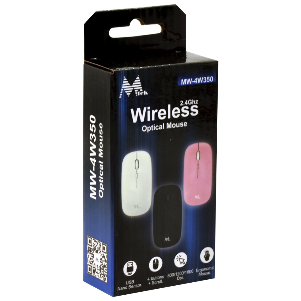 Mouse Mtek MW-4W350 Wireless - Branco