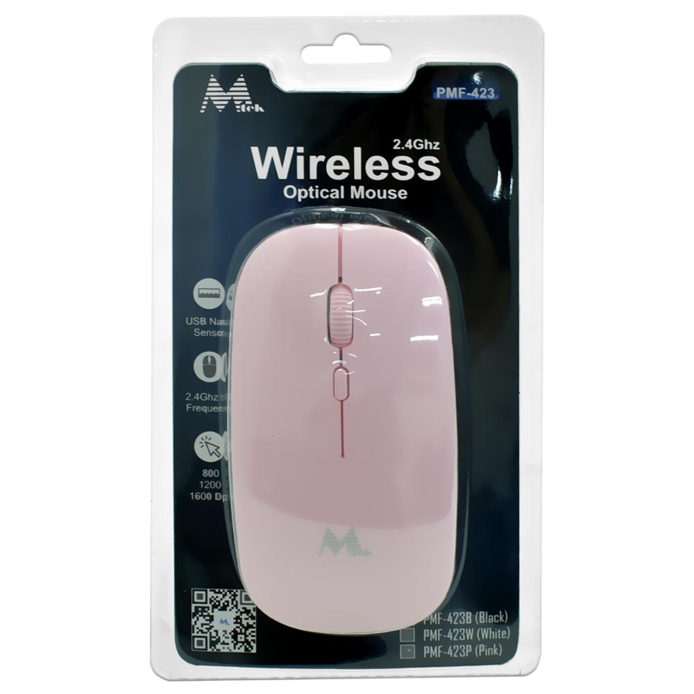 Mouse Mtek PM423 Wireless - Rosa