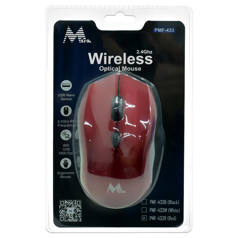 Mouse Mtek PMF433 Wireless - Vermelho