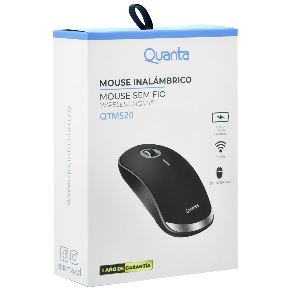 Mouse Quanta QTMS20 Wireless - Preto