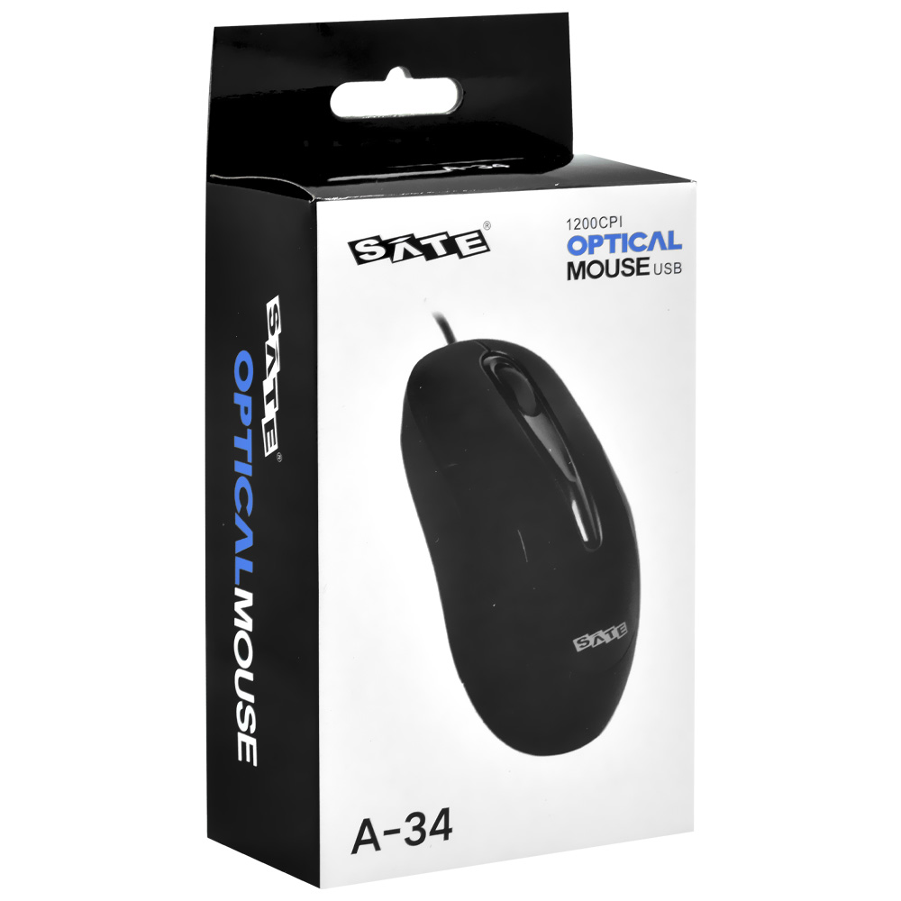 Mouse Satellite A-34 USB - Preto