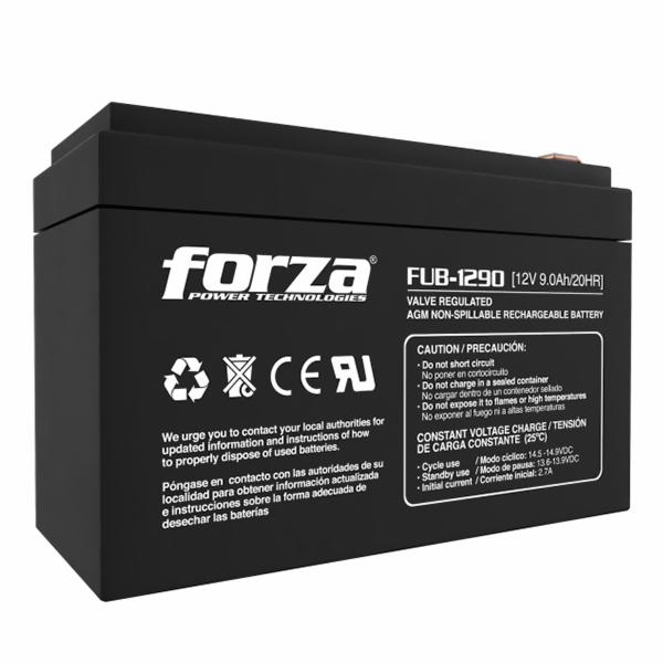 Bateria Recarregável Forza FUB-1290 9 AH / 12V - Preto