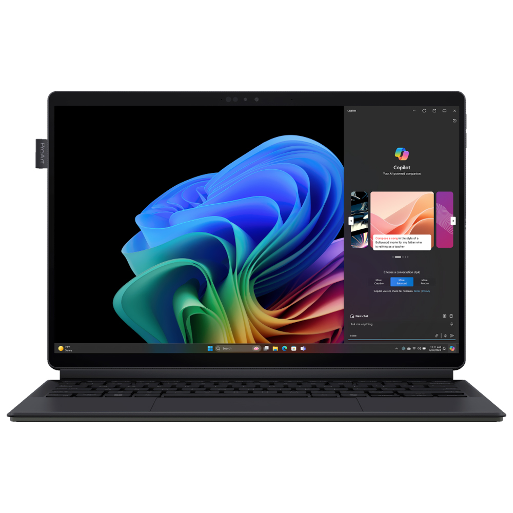 NB ASUS PROART HT5306QA-PZ13.X1P1TB SNAPDRAGON X PLUS X1P42100 3.5GHZ/16GB/1TB SSD/13.3"OLED WQXGA/W11/TABLET/INGLES NANO PRETO 