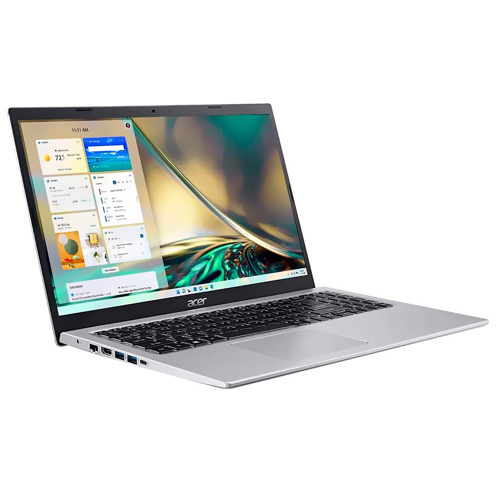 Notebook Acer A515-56-347N Intel Core i3 1115G4 Tela Full HD 15.6" / 8GB de RAM / 128GB SSD - Pure Prata (Inglês)