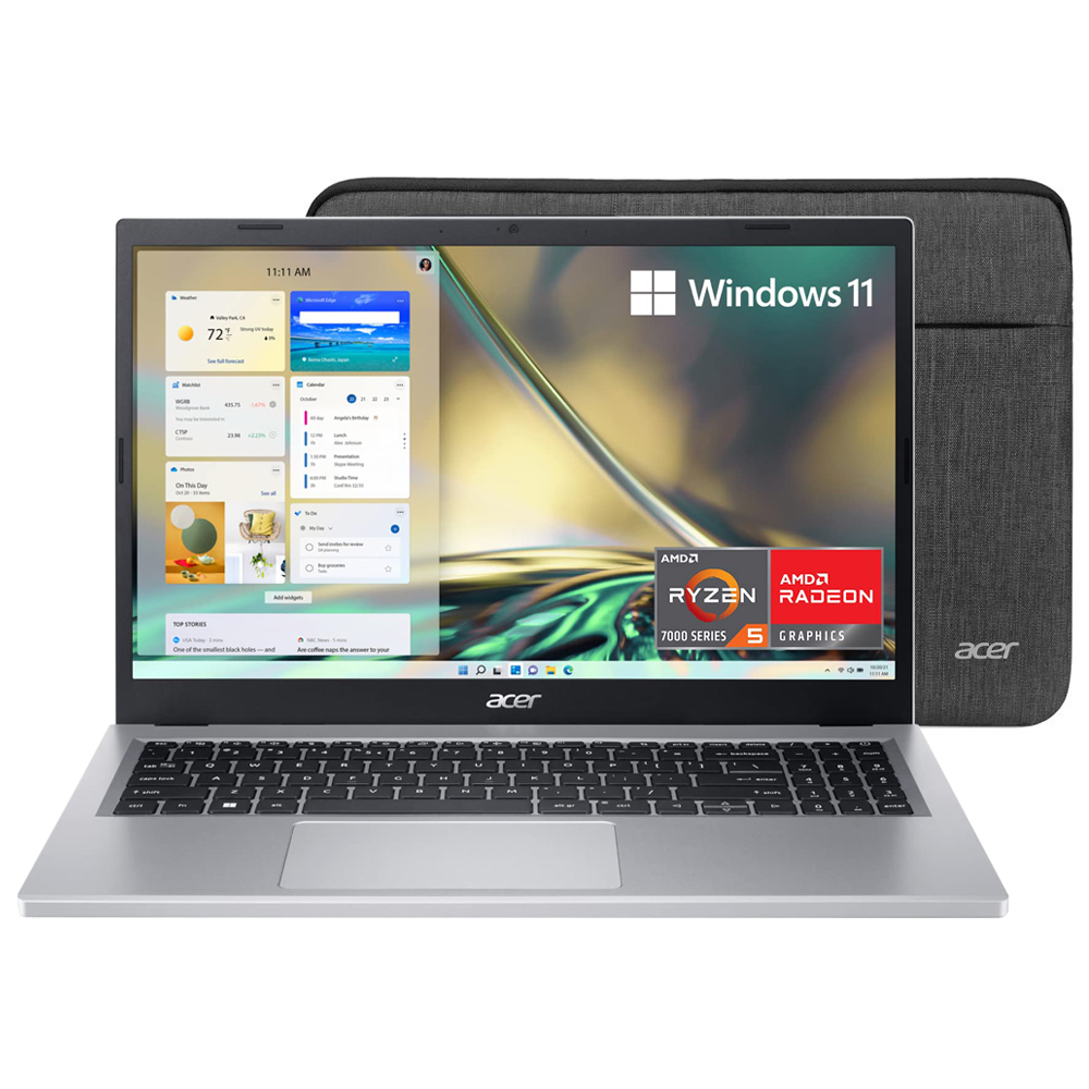 Notebook Acer Aspire 3 15 A315-24P-R2AG AMD Ryzen 5 7520U Tela FHD 15.6" / 8GB de RAM / 512GB SSD - Pure Prata (Inglês)