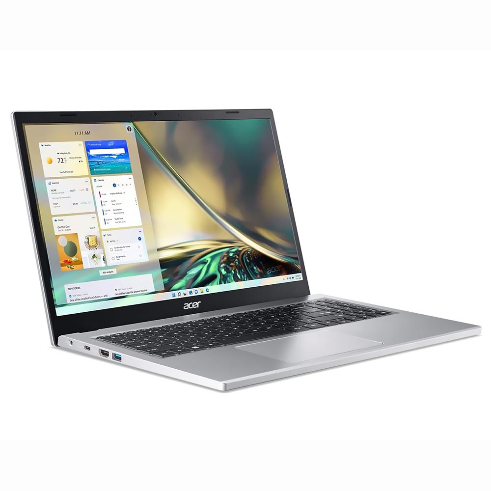 Notebook Acer Aspire 3 15 A315-510P-38LM Intel Core i3 N305 Tela Full HD 15.6" / 8GB de RAM / 512GB SSD - Pure Prata (Inglês)