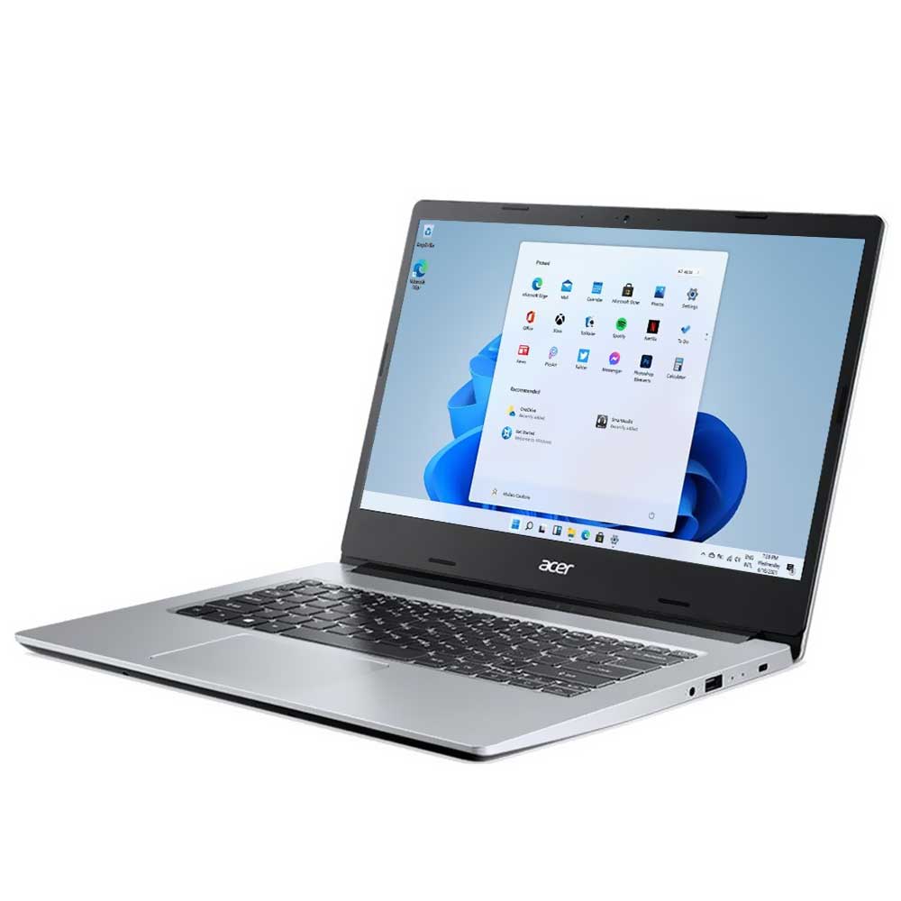 Notebook Acer Aspire 3 A314-35-C4XA Intel Celeron N4500 de 1.1GHz Tela HD 14" / 4GB de RAM / 500GB HDD - Pure Prata (Espanhol)