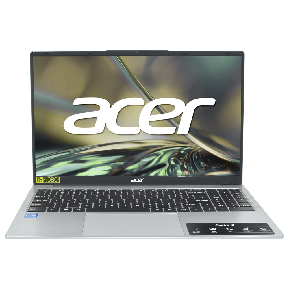 Notebook Acer Aspire 3 A325-53 Intel Core i3 1305U Tela Full HD 15.6" / 8GB de RAM / 512GB SSD - Prata (Inglês)