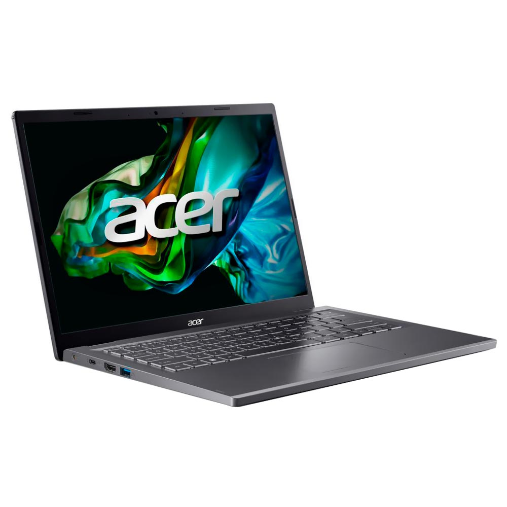 Notebook Acer Aspire 5 A514-56M-576D Intel Core i5 1335U Tela WUXGA 14" / 8GB de RAM / 512GB SSD - Steel Cinza (Inglês)