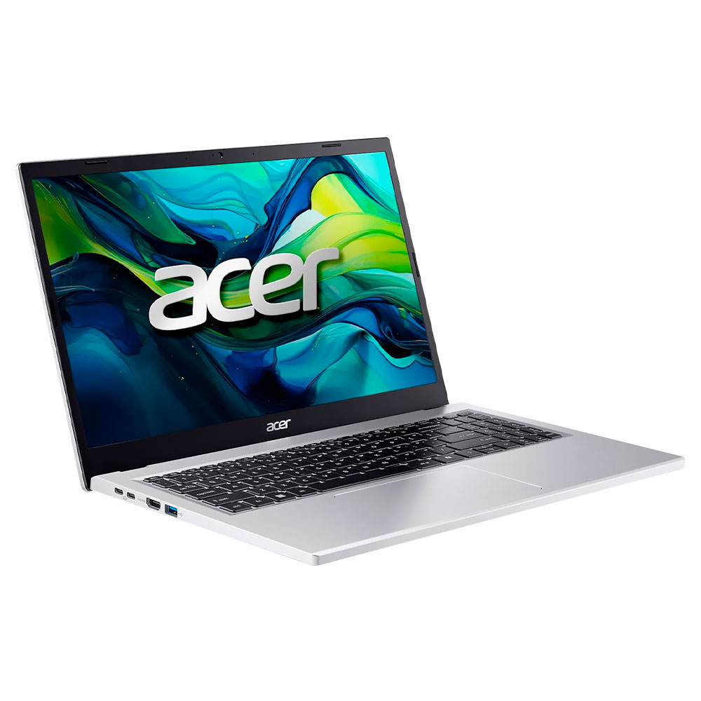 Notebook Acer Aspire Go 15 AG15-32P-39R2 Intel Core 3 N355 Tela Full HD 15.6" / 8GB de RAM / 128GB UFS - Pure Prata (Inglês)