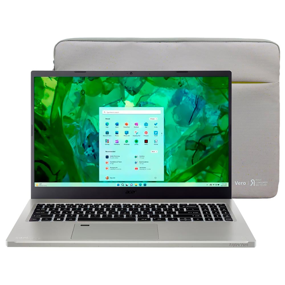 Notebook Acer Aspire Vero 16 AV16-51P-7063 Intel Core Ultra 7 155U Tela WQXGA 16" / 16GB de RAM / 512GB SSD - Cobblestone Cinza (Inglês)
