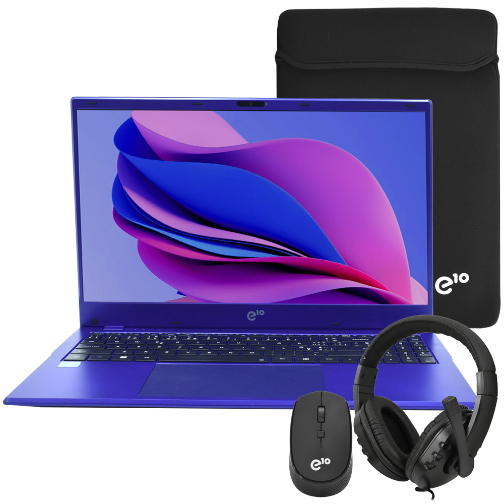 Notebook Acer GadGet E10 ETBook SEP CWI629 Intel Celeron N4020 Tela Full HD 15.6" / 8GB de RAM / 128GB SSD / Win11 - Azul (Português / Espanhol)