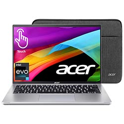 Notebook Acer Swift GO 14 SFG14-71T-72QV Intel Core i7 1355U Tela Touch WUXGA 14" / 16GB de RAM / 512GB SSD - Pure Prata (Inglês)