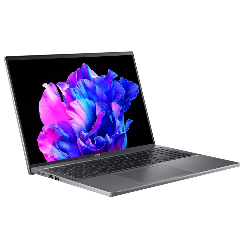 Notebook Acer Swift GO SFG16-71-72LH Intel Core i7 1355U Tela WUXGA 16" / 16GB de RAM / 1TB SSD - Steel Cinza (Inglês)