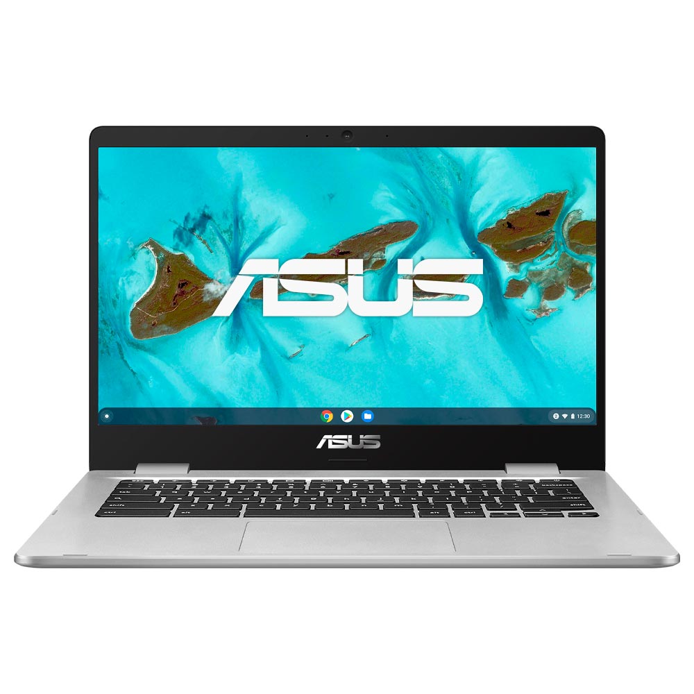 Notebook ASUS Chromebook C424MA-WH44F Intel Celeron N4020 Tela Full HD 14" / 4GB de RAM / 64GB eMMC - Prata (Inglês)