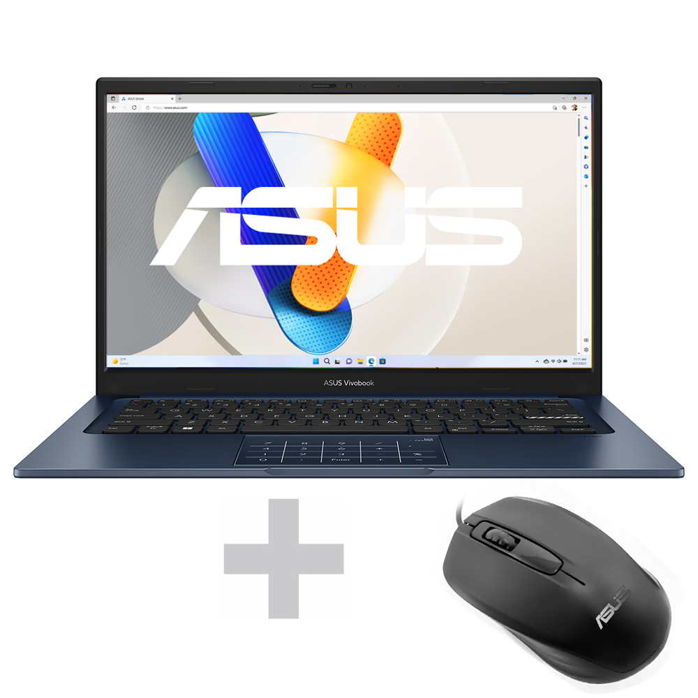 Notebook ASUS Vivobook 14 F1404VAP-QB51-BL Intel Core 5 120U Tela Full HD 14" / 8GB de RAM / 512GB - Quiet Azul (Inglês)