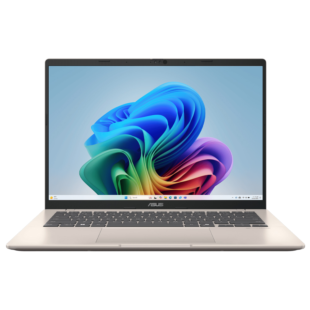 Notebook ASUS Vivobook 14 M1407KA-PS74 AMD Ryzen AI 7 350 Tela WUXGA 14.0'' / 16GB de RAM / 512GB SSD - Platinum Dourado (Inglês)