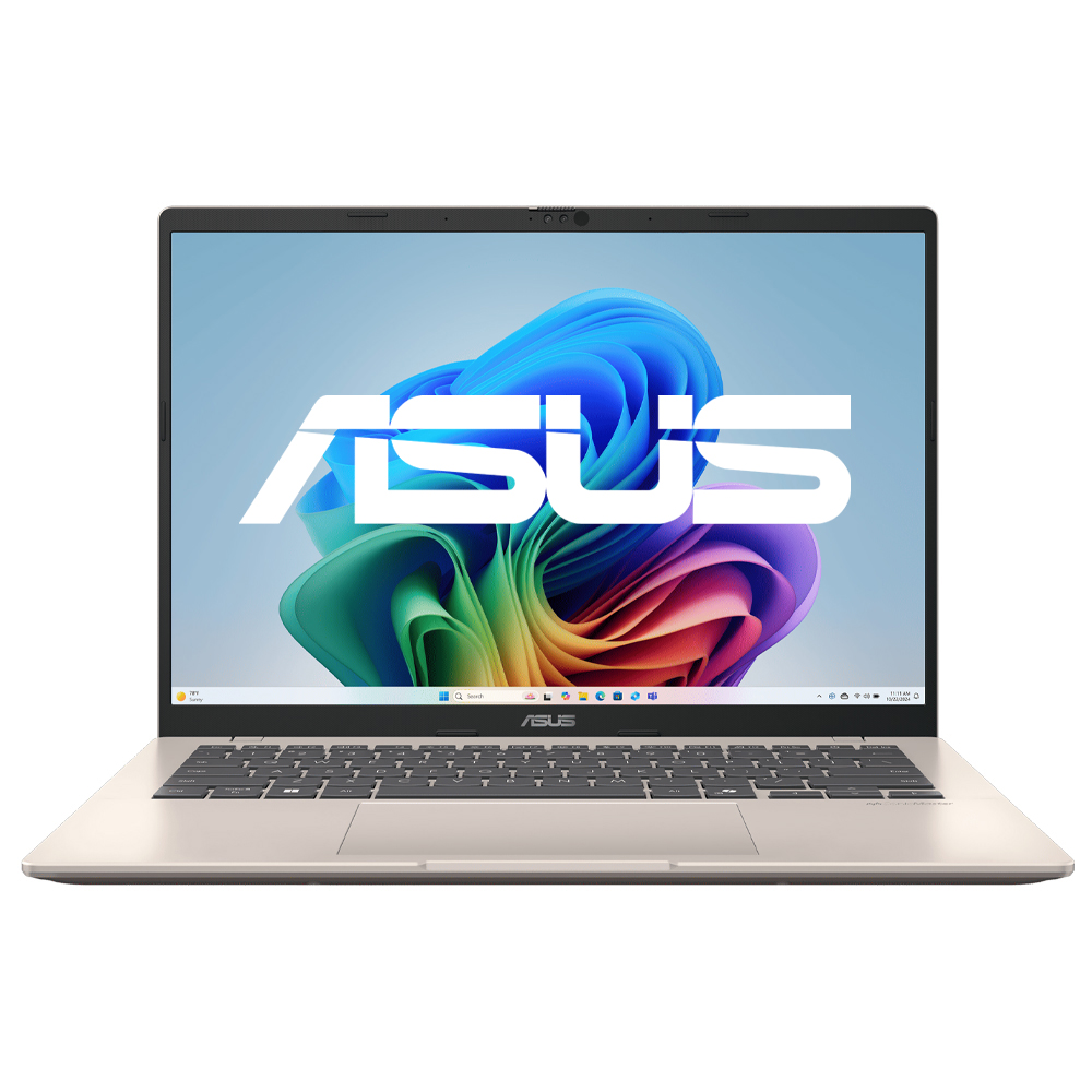 Notebook ASUS Vivobook 14 M1407KA-PS74 AMD Ryzen AI 7 350 Tela WUXGA 14.0'' / 16GB de RAM / 512GB SSD - Platinum Dourado (Inglês)