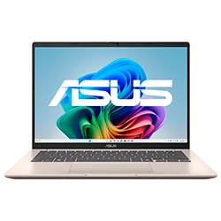 Notebook ASUS Vivobook 14 M1407KA-PS74 AMD Ryzen AI 7 350 Tela WUXGA 14.0'' / 16GB de RAM / 512GB SSD / Win11Home - Platinum Dourado (Inglês)