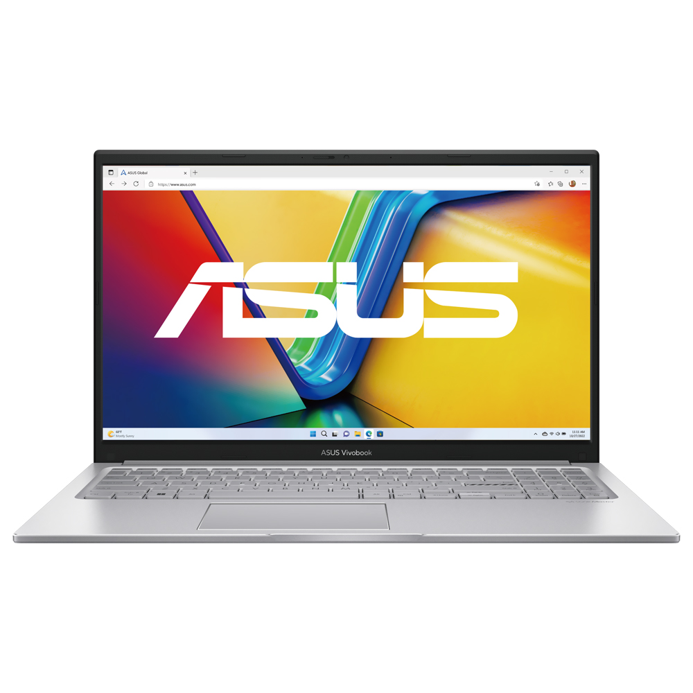 Notebook ASUS Vivobook 15 F1504VA-SB76T Intel Core i7 1355U Tela FHD 15.6" / 16GB de RAM / 512GB SSD - Cool Silver (Inglês)