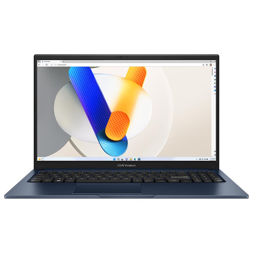 Notebook ASUS Vivobook 15 F1504ZA-SB34 Intel Core i3 1215U Tela Full HD 15.6" / 8GB de RAM / 256GB SSD - Quiet Azul (Inglês)
