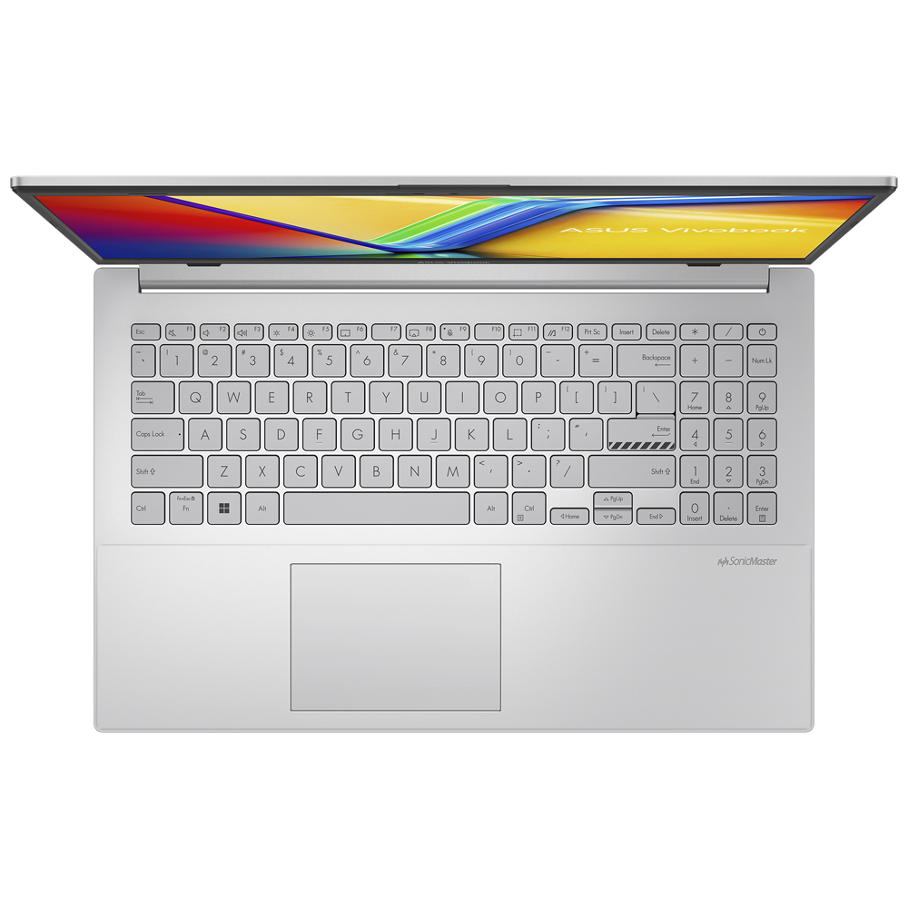 Notebook ASUS Vivobook Go 15 E1504GA-WS35 Intel Core i3 N350 Tela Full HD 15.6" / 8GB de RAM / 256GB SSD / Win11Home - Prata (Inglês)