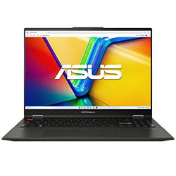 Notebook ASUS Vivobook S16 Flip TP3604VA-WS51T Intel Core i5 1335U Tela Touch WUXGA 16.0" / 8GB de RAM / 512GB SSD - Midnight Preto (Inglês)