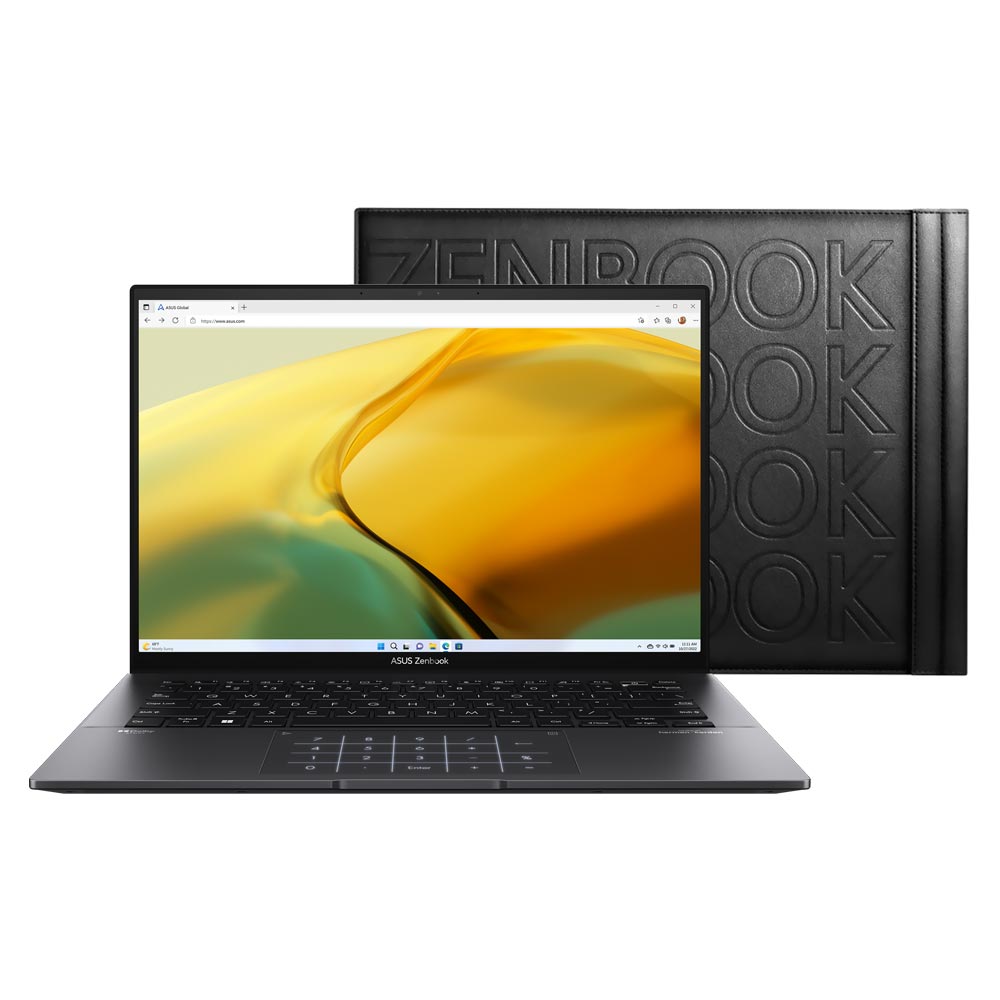 Notebook ASUS Zenbook 14 UM3402YA-KP110W AMD Ryzen 5 5625U Tela WQXGA 14.0" / 8GB de RAM / 512GB SSD - Jade Preto (Inglês)