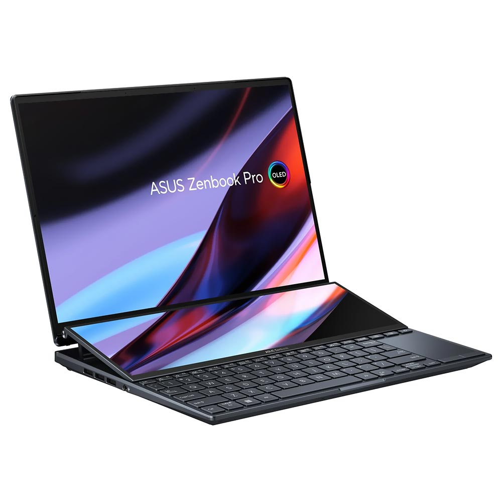 Notebook ASUS Zenbook Pro 14 Duo UX8402VU-AS96T Intel Core i9 13900H Tela Touch OLED WQ+ 14.0" / 32GB de RAM / 1TB SSD / GeForce RTX4050 6GB - Tech Preto (Inglês)