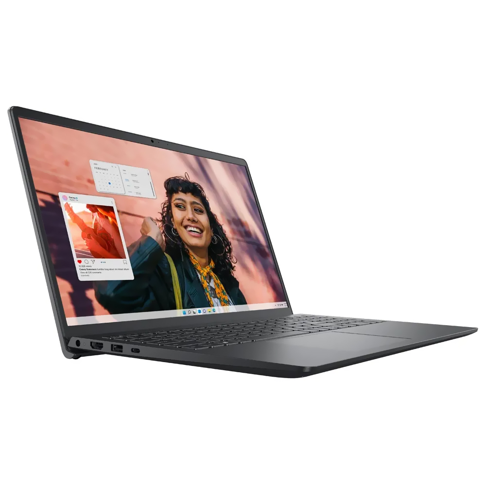 Notebook Dell 15 DC15255 AMD Ryzen 5 7520U Tela Full HD 15.6" / 8GB de RAM / 512GB SSD - Carbon Preto (Inglês)