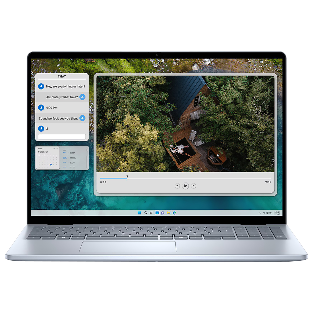 Notebook Dell Inspiron 16 5645-A722BLU-PUS AMD Ryzen AMD Ryzen 7 8840U Tela Touch Full HD+ 16" / 16GB de RAM / 1TB SSD - Ice Azul (Inglês)